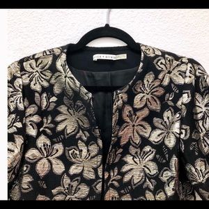 Alice + Olivia Floral Brocade Crop Jacket
